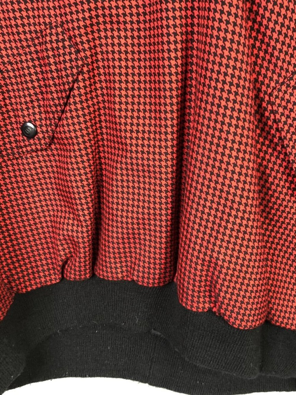 Vintage Sunderland Of Scotland Jacket Womens M Red Houndstooth Golf Windbreaker - Picture 14 of 16